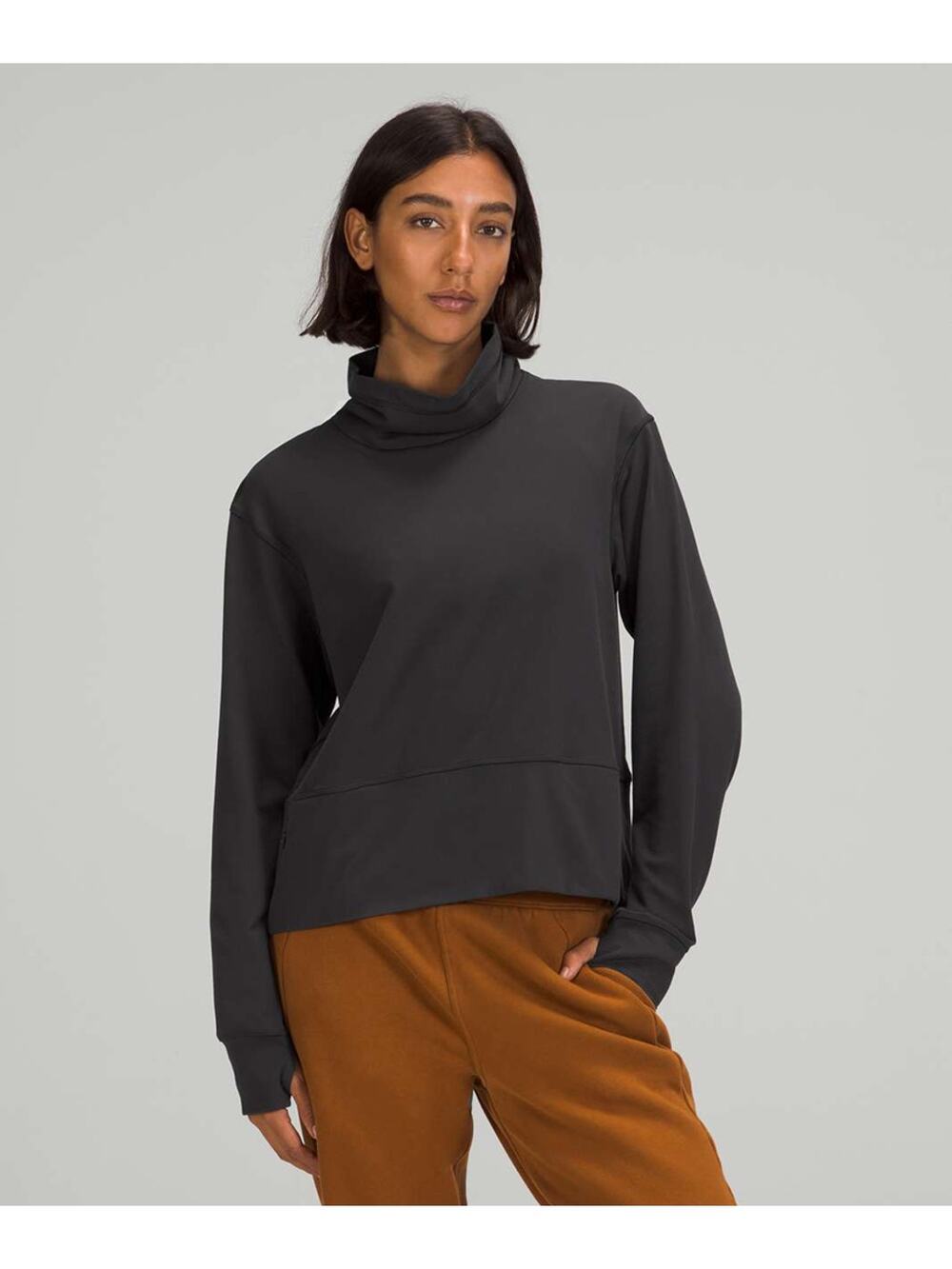 Lululemon Ready To Rulu Pullover Funnel Neck Sweatshirt Black 8 NWT